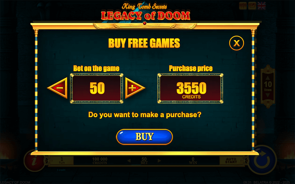 Покупка бонуса в Legacy of Doom